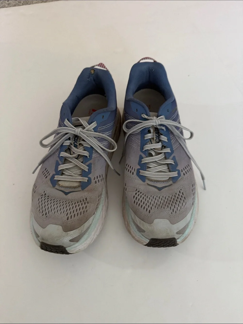 Hoka One One  Gray and Blue Athletic Running Shoes size 9.5
